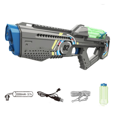 Automatic Rechargeable Water Gun: Continuous Firing, Lights, Kids Party Toy