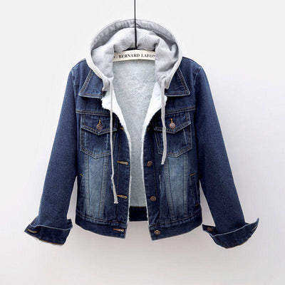 Jeans Styling Long Sleeve Winter Denim Cotton Coat