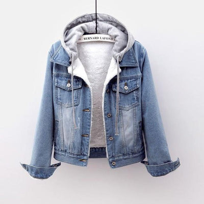 Jeans Styling Long Sleeve Winter Denim Cotton Coat