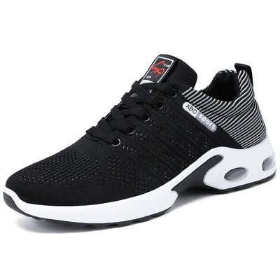 Men's Fashion Mesh Shoes With Striped Design Lightweight Sports Shoes