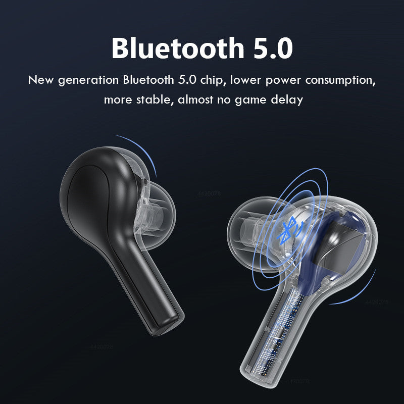 Bluetooth 5.0 Wireless Waterproof LED Earbuds with Microphone