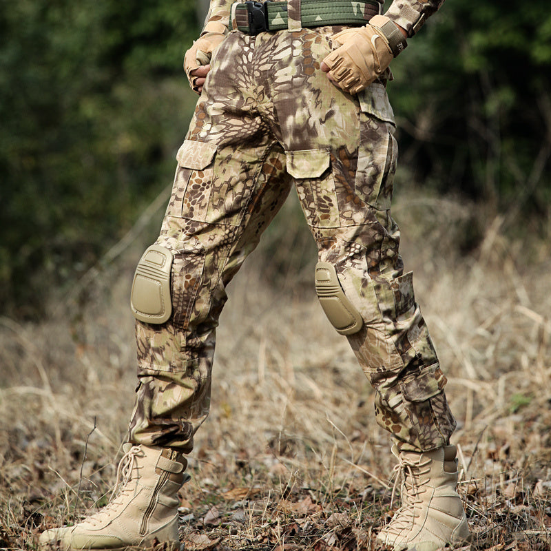 Men's Shield Lang Frog Suit With Camouflage Pants Male