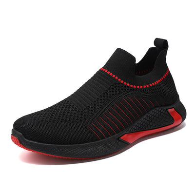 Men's Fashion Lightweight Mesh Sock Shoes With Striped Design Outdoor Sports Shoes