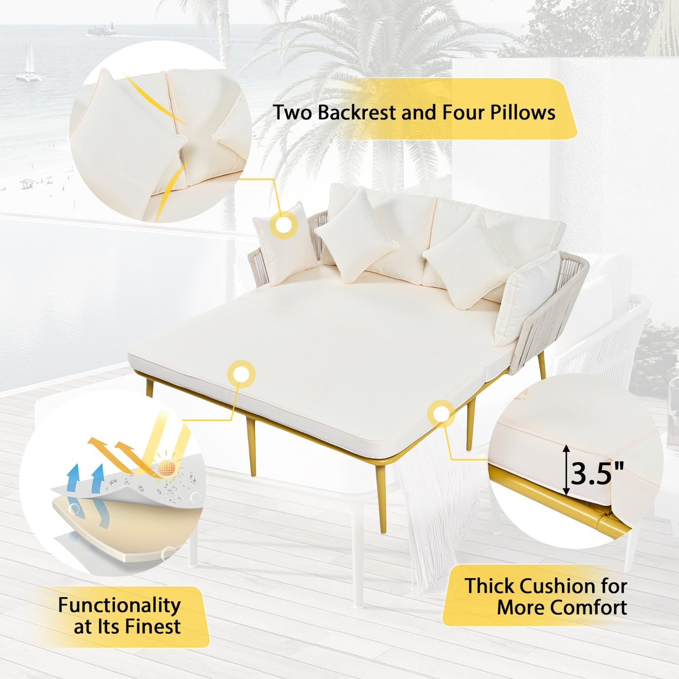 Outdoor bed lounge