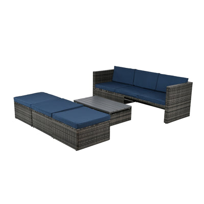 The fabulous Patio Furniture, Outdoor Furniture, Seasonal PE Wicker Furniture,5 Set Wicker Furniture With Plywood