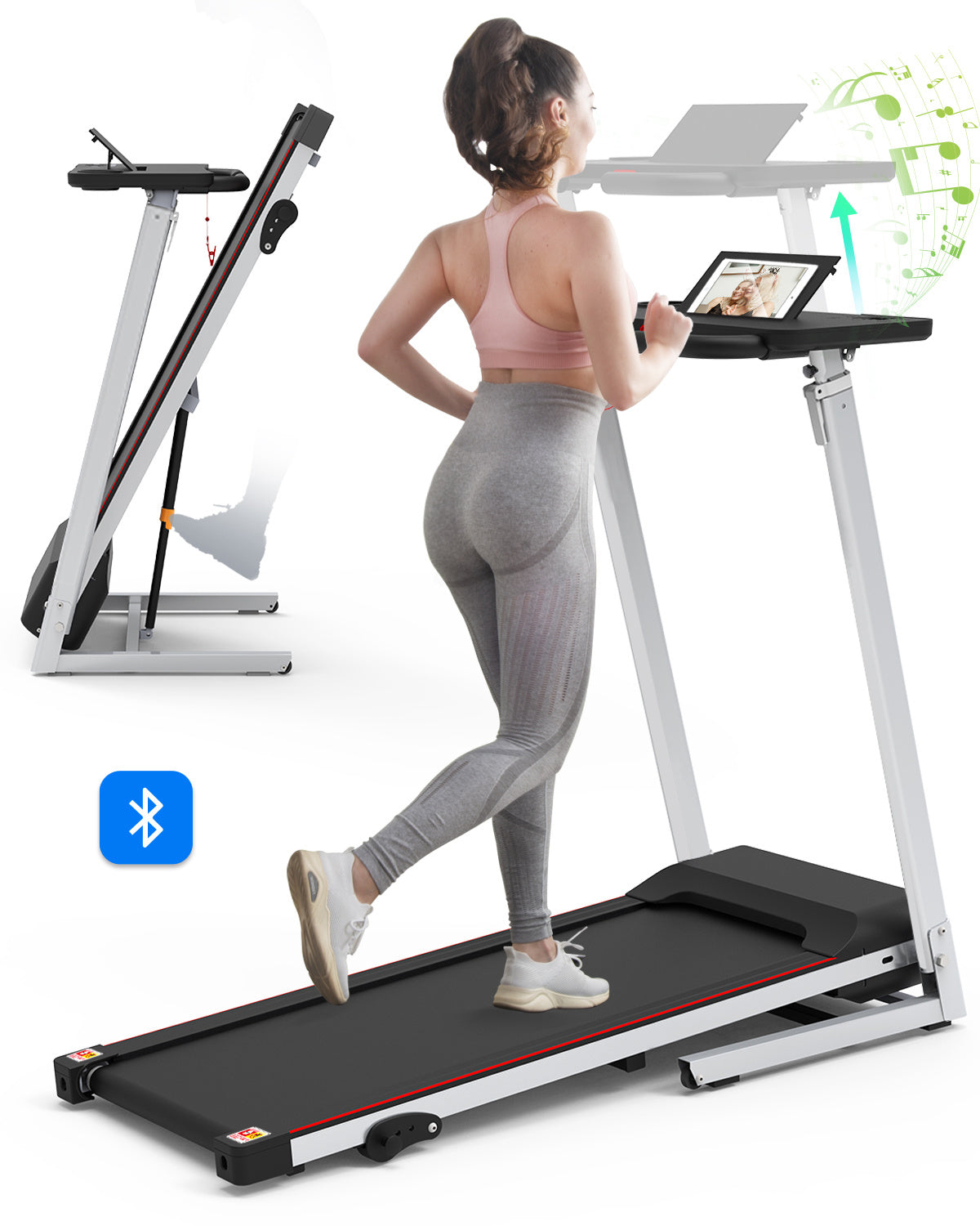 Walking Pad Under Desk Treadmill For Home Office Walking Running Remote Control Batteries