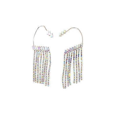 Call The Shots With This Long Lovely Earrings Rhinestone Tassel For Women