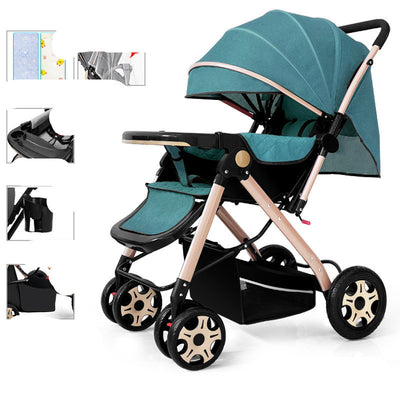 Safety Baby Strollers Can Sit Or Lie Down & Fold Lightly To Absorb Shock