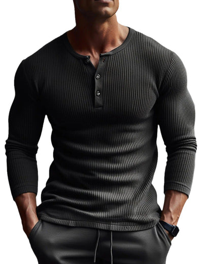 Top Notch Men's Long Sleeve High Quality Elastic Bottoming Shirt