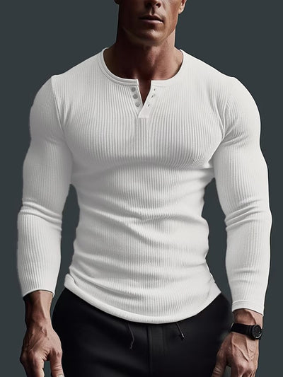 Top Notch Men's Long Sleeve High Quality Elastic Bottoming Shirt