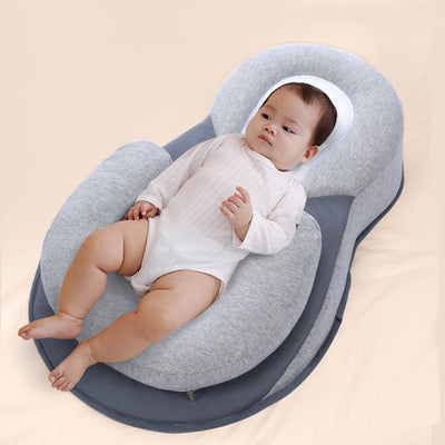 Newborn Kids Baby Pillow Safe Cotton Cushion Prevent Flat Infant Head Shape Sleep Pod Anti Roll Crib Nest Bedding Feeding