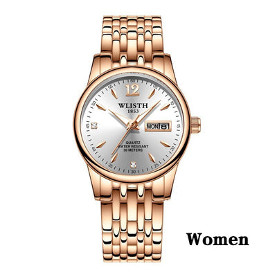 Women Dress Watch Rose Gold Stainless Steel Brand Fashion Wristwatch Quartz Luxury Watches