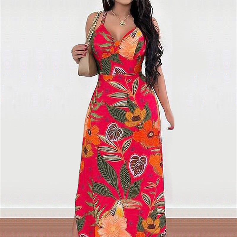 Women's Simple Camisole Printed Dress