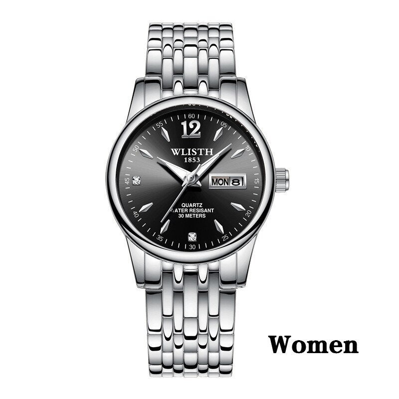 Women Dress Watch Rose Gold Stainless Steel Brand Fashion Wristwatch Quartz Luxury Watches