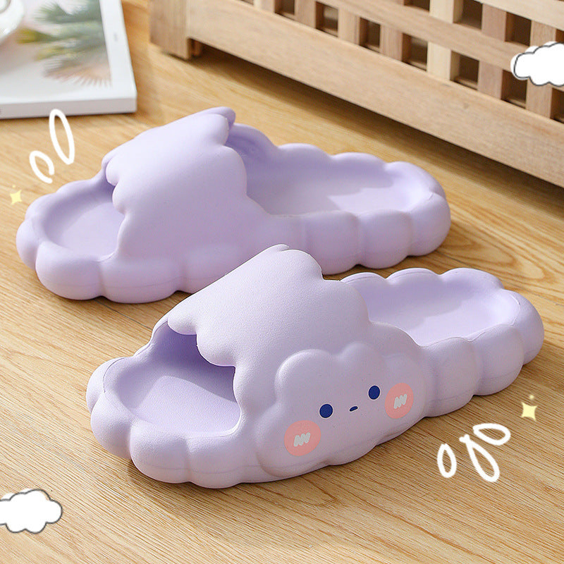 Cartoon Summer Indoor Home Thick Bottom Cloud Slippers