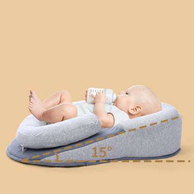 Newborn Kids Baby Pillow Safe Cotton Cushion Prevent Flat Infant Head Shape Sleep Pod Anti Roll Crib Nest Bedding Feeding