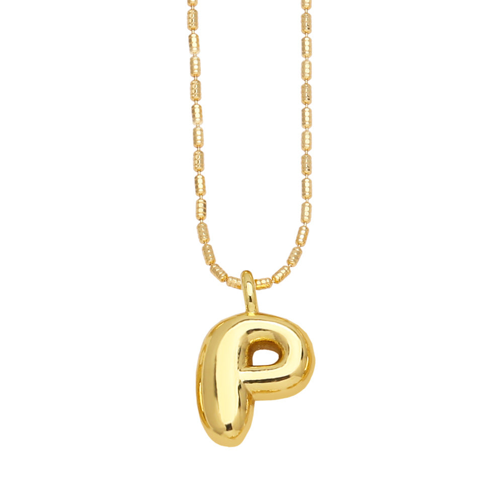 Ornament 26 English Letters Pendant Necklace Minority All-match Gold-Plated Clavicle Chain
