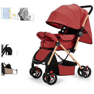 Safety Baby Strollers Can Sit Or Lie Down & Fold Lightly To Absorb Shock