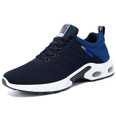 Men's Fashion Mesh Shoes With Striped Design Lightweight Sports Shoes