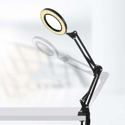 Table Lamp Desktop Clip Type Glass Magnifier