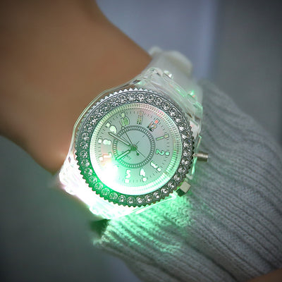 Led Harajuku Silicone Fashion Trend Male & Female Students Couple Jelly Watches