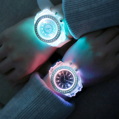 Led Harajuku Silicone Fashion Trend Male & Female Students Couple Jelly Watches