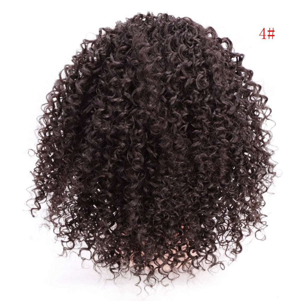 Alkebulan Women's African Drawstring Small Curly Wig: Stylish Stretch