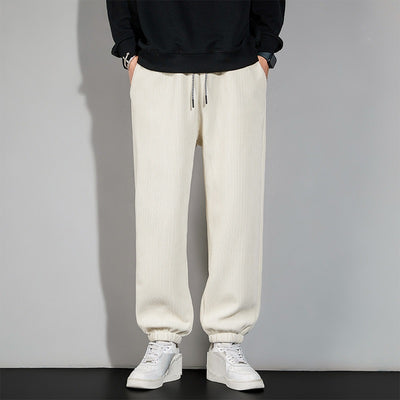 Cozy Chenille Plush Pants for Men: Autumn & Winter