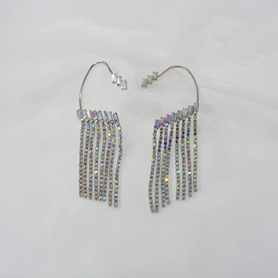 Call The Shots With This Long Lovely Earrings Rhinestone Tassel For Women