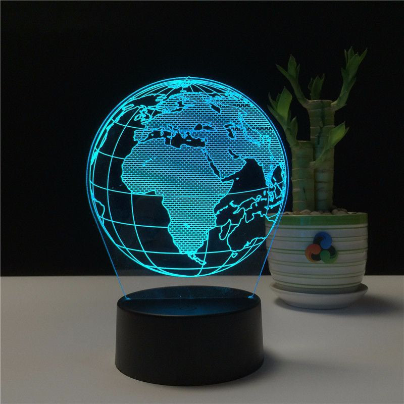 USB Night Light 3D Earth Globe Table Lamp RGB Creative