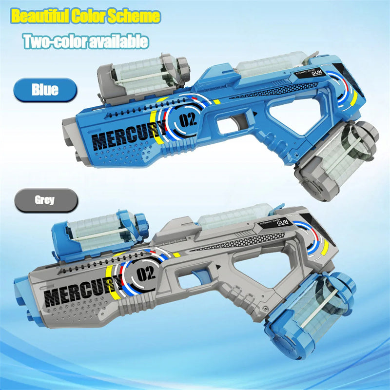 Automatic Rechargeable Water Gun: Continuous Firing, Lights, Kids Party Toy