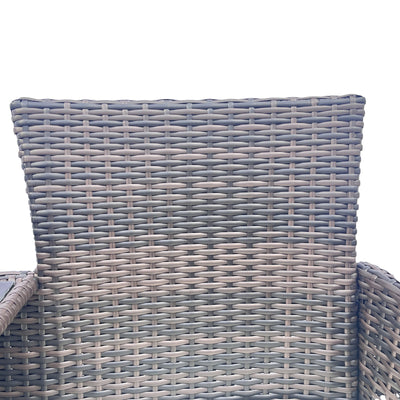 Outdoor Furniture Set With Removable Cushions & Table, Temp - Wicker Patio Conversation Furniture Set,