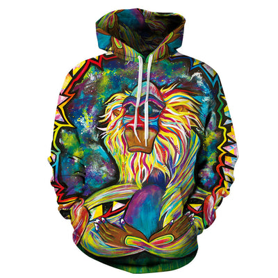 Men & Women Fashion Hoodie Monkey Design Art Sweatshirts Coats Couples Hoodie