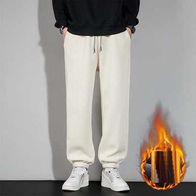 Cozy Chenille Plush Pants for Men: Autumn & Winter