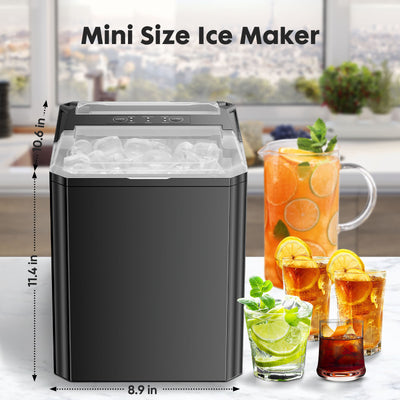 The Portable Ice Maker Self-Cleaning Helps Keep to Beverages Cool