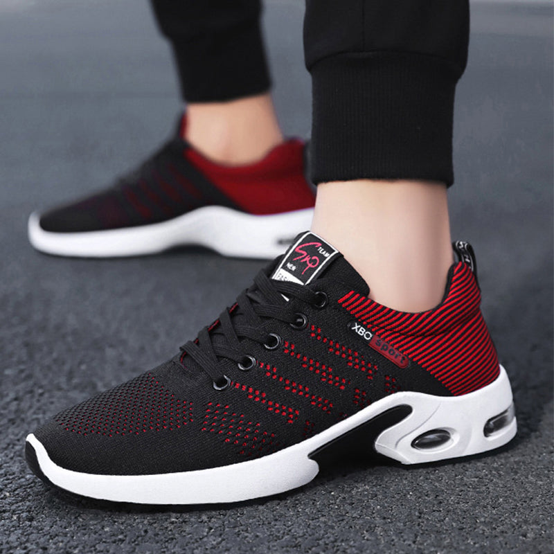 Men's Fashion Mesh Shoes With Striped Design Lightweight Sports Shoes