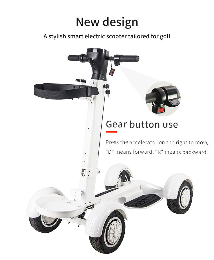 Enjoy That Tour Like Tiger Woods As You Travel On The Four Wheel Golf Electric Folding Light Longboard Lawn Course Scooter