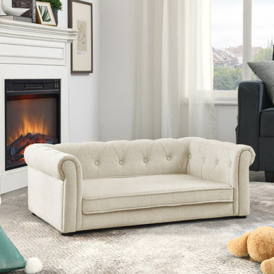 The Elegant Rectangle Pet Bed For Medium And Large Dogs, Durable Elevated Dog Sofa Bed, Comfortable Dog