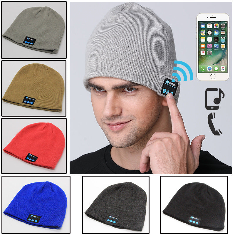 American, Canadian And European Outdoor Wireless Knitted Musical Headset Hat