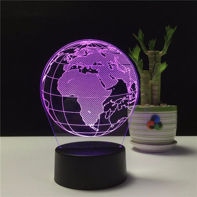 USB Night Light 3D Earth Globe Table Lamp RGB Creative