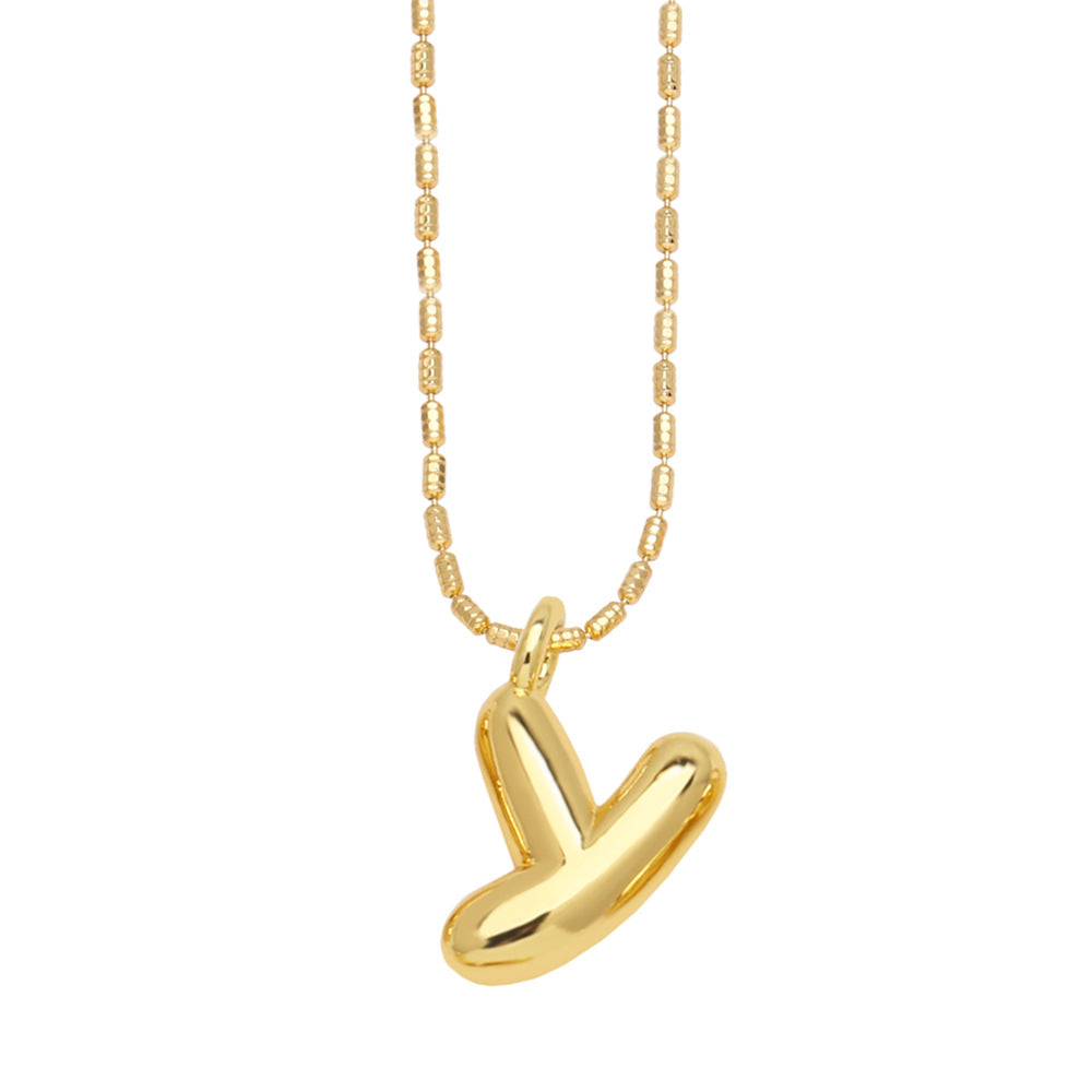 Ornament 26 English Letters Pendant Necklace Minority All-match Gold-Plated Clavicle Chain