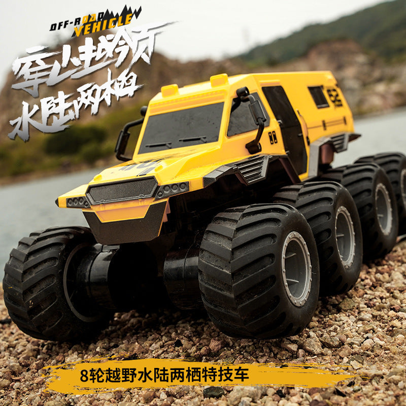 Amphibious High-Speed 8-Wheel Stunt Car with Remote Control