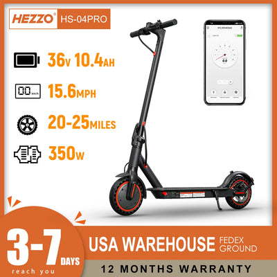 HEZZO 36v 350W 10.4ah Electric Scooter HS-04Pro 8.5" Self-balance Folding Kick Escooter Smart App Eu Us Warehouse Free Shipping