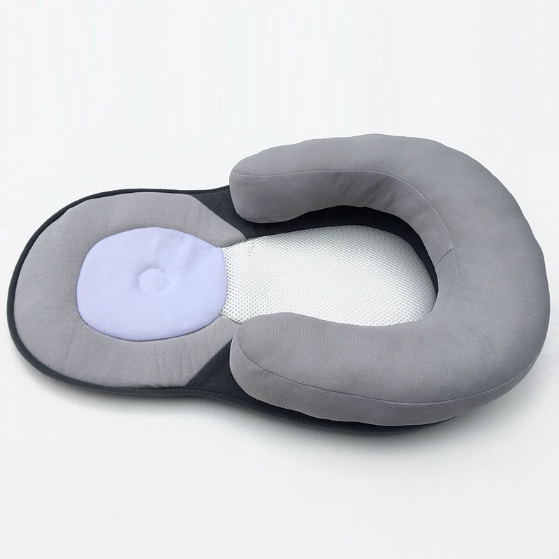 Flat Pillow For Newborn Baby With Correction Anti-Deviation Head, Baby Sleeping Positioning Pillow For Baby Milk Spilt, Anti-Rollover Mattress