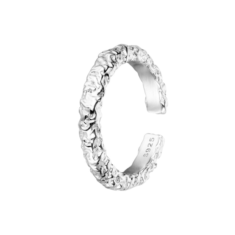 Tin Foil Texture Ring Female