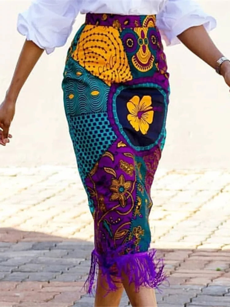 Alkebulan Women's African Fashion Summer Dress: Elegant and Classy