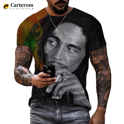 Bob Marley Streetwear T-Shirt: Men's Casual Fashion