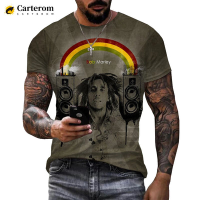 Bob Marley Streetwear T-Shirt: Men's Casual Fashion