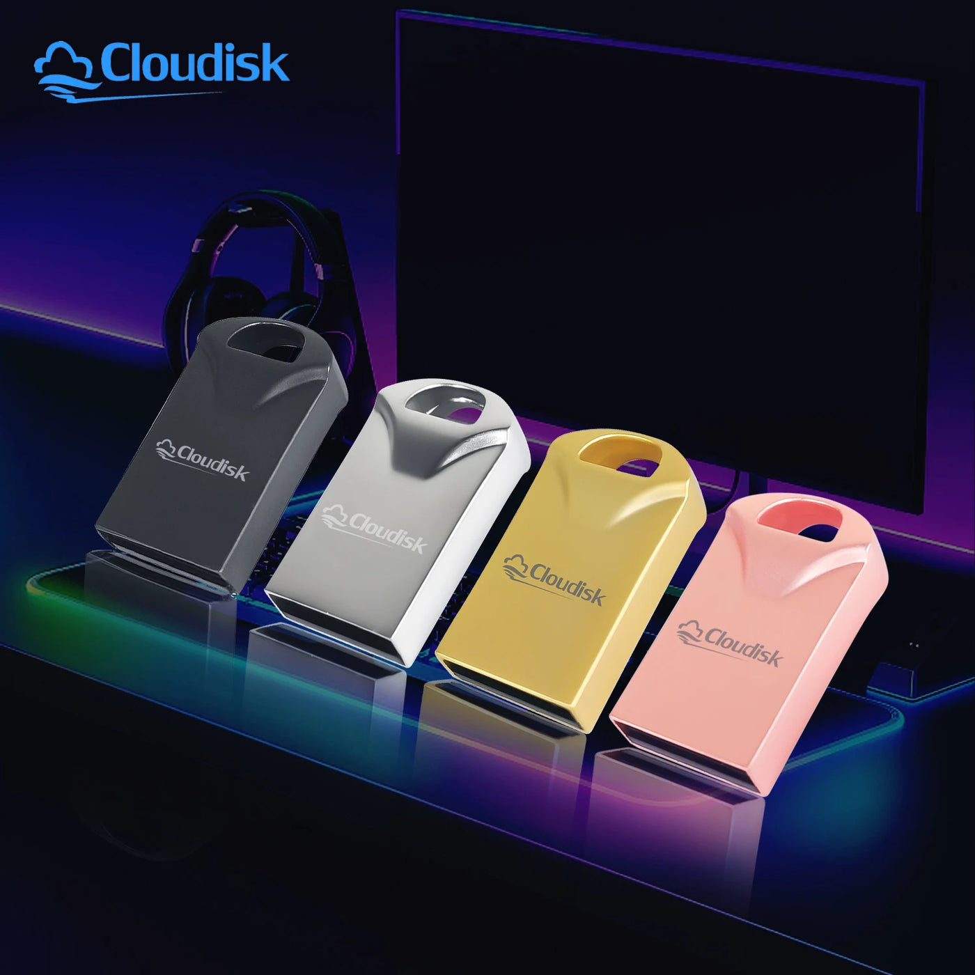 Cloudisk Waterproof Mini Pen Drive 1GB 2GB 4GB 8GB 16GB Pendrive USB Flash Drive 64GB 32GB USB2.0 For PC Laptop