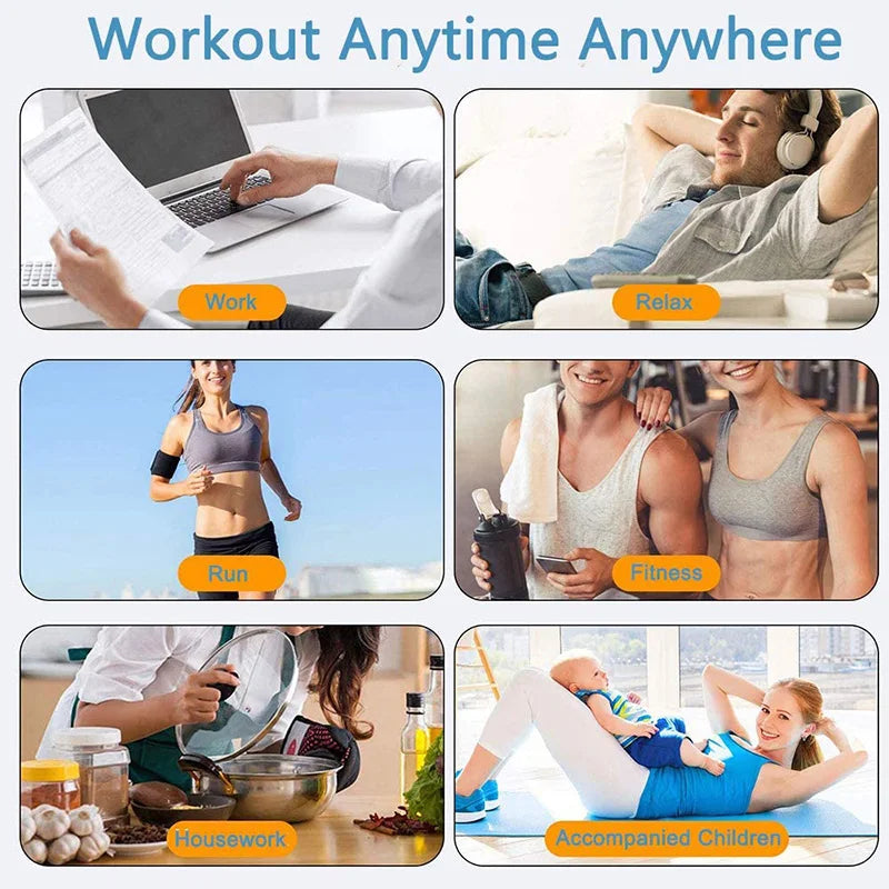 Muscle Stimulator 8 Pad Abs Muscle Toner Electronic Toning Belts Workout Fitness Device USB Rechargeable